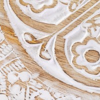 Table d'appoint ronde Vandana Terra Nimbus Ø45 cm en bois de manguier Tienga