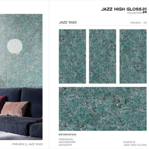 Azulejo de Porcelana de Alto Brillo Fresh Jazz, Formato Grande 600x1200, Superficie Premium para Pared y Suelo, Colección de Diseño Moderno para Interiores y Exteriores - Product Image 1