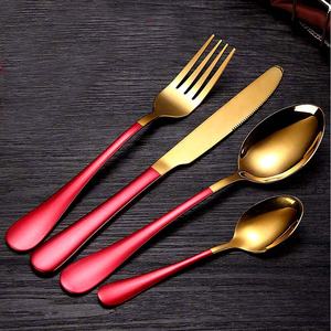 Juego de cubiertos de acero inoxidable de oro mate real de alta calidad, mango de diseño de alfabeto único, cocina Vintage ecológica para la escuela trasera - Product Image 2