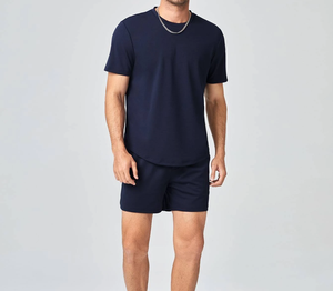 Conjunto de Camiseta y Pantalones Cortos para Hombre, Estilo Urbano, Color Degradado, Manga Corta, Diseño Personalizado, Venta al Por Mayor - Product Image 6