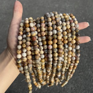 Factory <b>Direct</b> Crazy Lace Agate Loose <b>Beads</b> Diy Jewelry Accessories Beaded Ball Semi-finished - Product Image 4