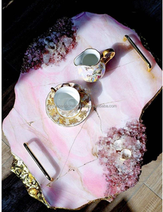 Plateau en résine époxy avec le meilleur poli 100% meilleure table de qualité étaient emballage personnalisé de plateau en résine - Product Image 4