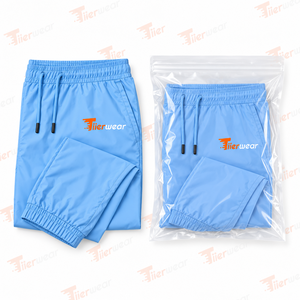 100% Nylon Windbreaker <b>Trousers</b> <b>Elastic</b> <b>Waist</b> Casual Joggers Lightweight Summer Windbreaker <b>Trouser</b> for <b>Men</b> - Product Image 6