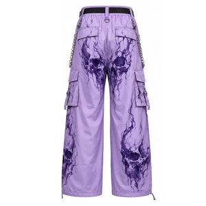 Pantalones Anchos Góticos de Secado Rápido y Ecológicos, Cintura Media, Corte Holgado con Cadenas y Bolsillos, Estilo Primavera, Jeans para Hombre - Product Image 5