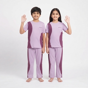 Ensemble de survêtement pour enfants à rayures latérales bicolores, tenue de sport décontractée pour garçons et filles, vêtements assortis, vente en gros, nouveauté - Product Image 3