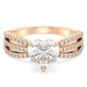 Anillos de compromiso de plata de ley 925 con forma de corazón y moissanita de 2.25 quilates para mujer, joyería fina, precio de fábrica REYES. - Product Image 1