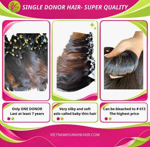 VuyHair Extensions de cheveux vierges vietnamiennes Remy 100% à donneur unique, qualité supérieure, tous styles, trame double cousue à la machine, prêtes à l'emploi - Product Image 5