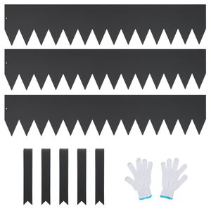 Bordatura per Giardino in Acciaio 40''L X 8''H, Confezione da 3, Bordi Flessibili da Inserire a Martello con 5 Clip, Bordatori Manuali - Product Image 1