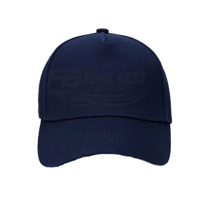 Gorra de Béisbol Deportiva de 5 Paneles, Bordada a Mano con Logotipo Personalizado, Azul Marino Sólido, 100% Algodón, Ajustable con Herrajes Metálicos - Product Image 1