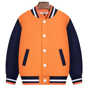 Veste de baseball en chenille douce de haute qualité pour enfants, personnalisable, pour l'automne et l'hiver, vente en gros - Product Image 1