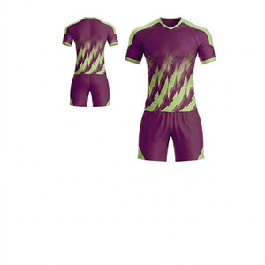 Tenue de football 2026 pour adultes, séchage rapide, col rond, rayée, uniforme de football pour enfants, kits de football, uniforme de football pour jeunes hommes, tenue d'équipe - Product Image 1