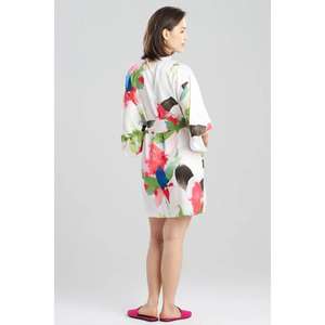 Bata Kimono de Satén Ligera para Mujer, Mini, Lisa, Ecológica, Casual Elegante, Manga Larga, con Lazos, Ropa de Estar por Casa - Product Image 4