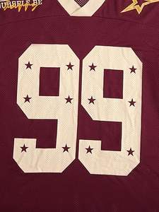 Camiseta Deportiva Oversize de Fútbol Americano para Mujer, de Malla, Manga Larga, Estampado 01, Estilo Urbano, Cuello en V, Transpirable, con Logotipo Personalizado - Product Image 5