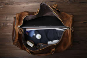 Sac de voyage unisexe NESTA SPORTS grande capacité en cuir Crazy Horse rétro, sac à bandoulière vintage - Product Image 5