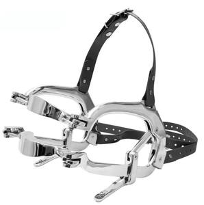 Spéculum dentaire équin de haute qualité, écarteur buccal pour chevaux en acier inoxydable et cuir, modèle Millennium avec sac, instruments vétérinaires - Product Image 3