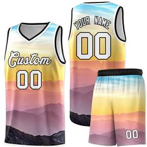 Uniformes de Baloncesto Personalizados al por Mayor, Ropa Deportiva de Poliéster con Impresión por Transferencia de Calor, Tallas Grandes, Protección UV para Verano, BSCI - Product Image 1