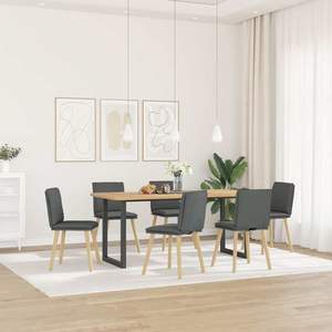 Juego de 6 Sillas de Comedor Gris Oscuro - Product Image 1