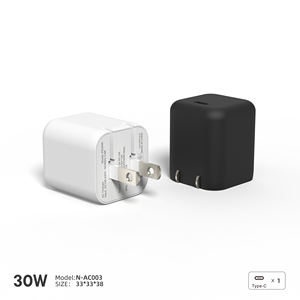 Cargador Rápido USB-C PD de 30W con PPS, Enchufe Estadounidense, para <span class=keywords><strong>iPhone</strong></span>/Samsung/Tablet/Laptop, N-AC003 GaN - Product Image 5