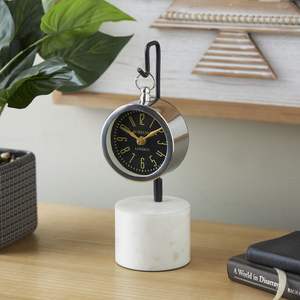 Metal Desk <b>Clock</b> For Stylish Study Desk Arrangement With Compact Build And Modern Decorative Look - Product Image 1