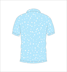 เสื้อโปโลผู้ชายสีฟ้าอ่อนพิมพ์ลายจุดแขนสั้นลำลองฤดูร้อนคอปกติดกระดุมโลโก้ด้านหน้า - Product Image 5