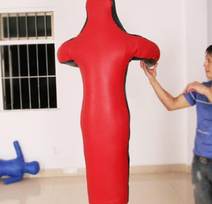 Red PU Boxing <b>Training</b> <b>Bag</b> with Black Trim Durable Sponge Filled Punching Dummy for Adult Martial Arts Practice - Product Image 6