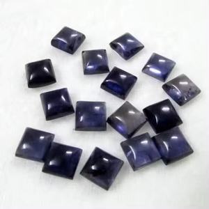 3mm Natural Blue Iolite Square Dome Shape Cabochon Loose Gemstone For <b>Ring</b> Pendant Bracelet Earrings Jewelry DIY Accessories - Product Image 2