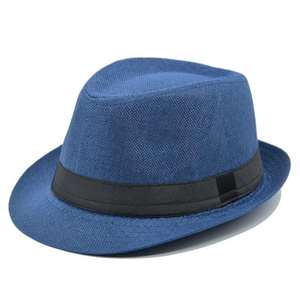 Chapeau Fedora en polyester tendance pour femmes et hommes, style classique, décontracté, à large bord, chapeau jazz - Product Image 3