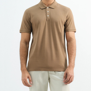 Camisetas polo de manga corta para hombre, de mezcla de algodón piqué y spandex, de alta calidad, para uso casual. - Product Image 1