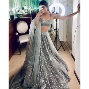 Robes de soirée Designer Sequence Work Cocktail Wear Lehenga Choli - Product Image 6