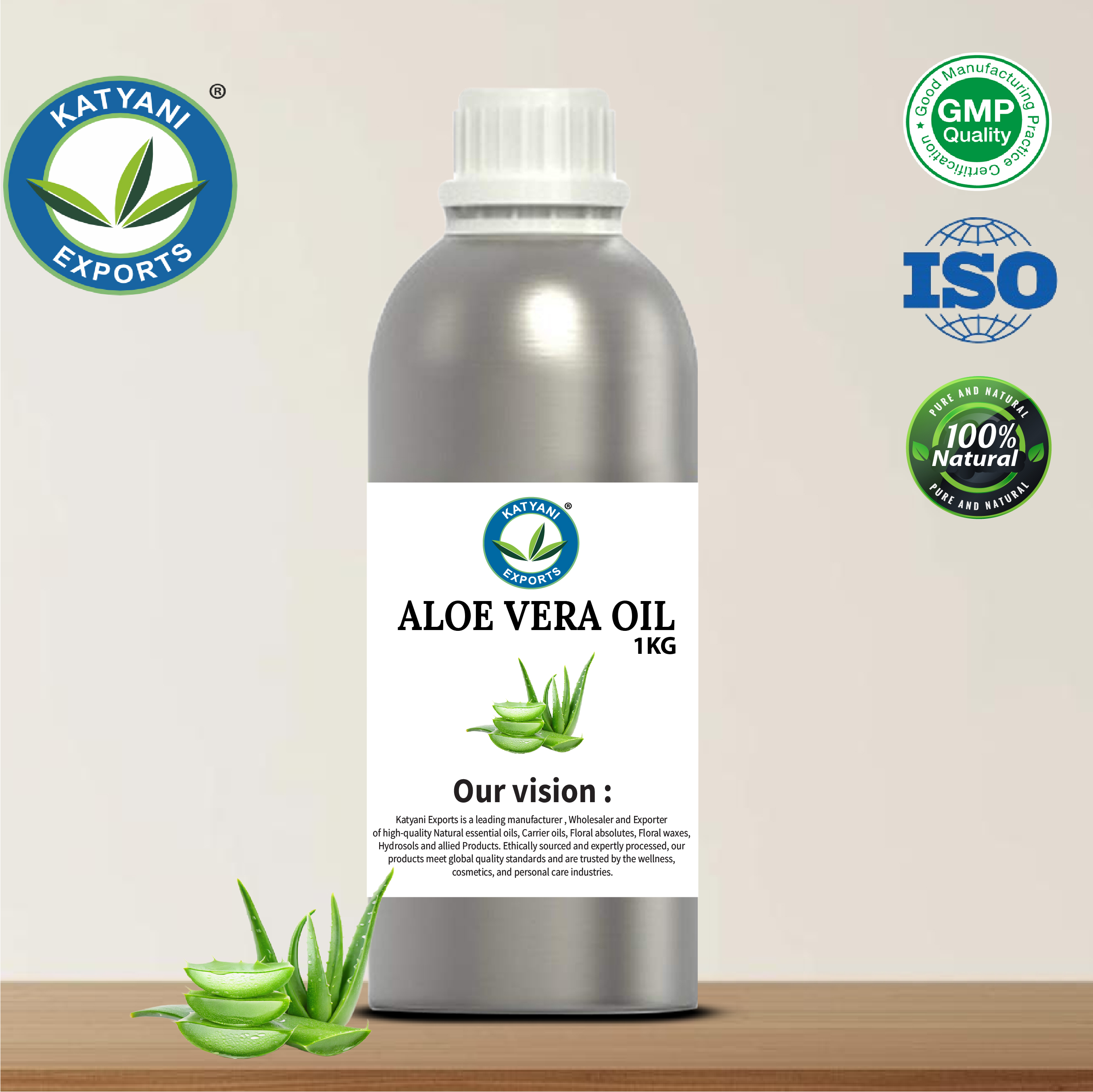 100% Pure Natural Organic Aloe Vera Gel - Wholesale Price