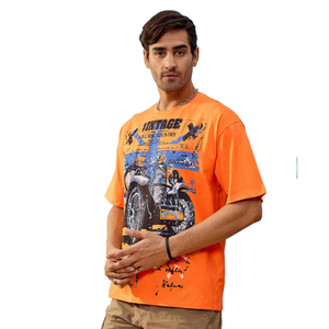 เสื้อยืดแขนสั้นสีดำสำหรับผู้ชาย สไตล์พังก์ คอกลม ทรงปกติ ผ้าฝ้าย 100% ซักแล้ว ระบายอากาศได้ดี เป็นมิตรกับสิ่งแวดล้อม เสื้อผ้าแนวสตรีท - Product Image 4