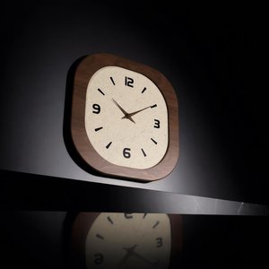 French Retro Wooden Wall <b>Clock</b>, <b>Silent</b> Quartz Square Japandi Home Decor - Product Image 4