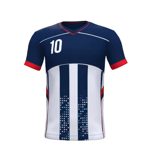 Camiseta de Fútbol para Hombre de Último Diseño, Alta Calidad, Transpirable, Antiarrugas, de Secado Rápido, Totalmente Personalizable, Manga Corta, para Verano - Product Image 1