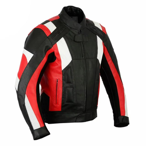 Custom Motorbike <b>Racing</b> <b>Jackets</b> Men's Full Sleeve All Seasons Leather Eco-friendly Anti-UV Breathable 550g Newest Style - Product Image 4