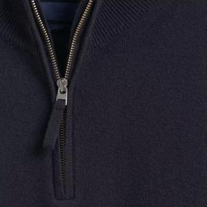 Sweat-shirt à motif uni 100% coton, surdimensionné, personnalisé, de haute qualité, tricoté, avec demi-fermeture éclair, pull en cachemire pour homme - Product Image 4