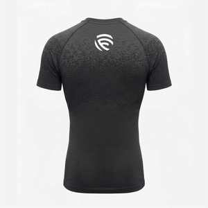 Flair <b>Men's</b> <b>Black</b> Raglan Sleeve Compression <b>Shirt</b> Quick Dry <b>Slim</b> <b>Fit</b> Sporty O-Neck Base Layer - Product Image 3