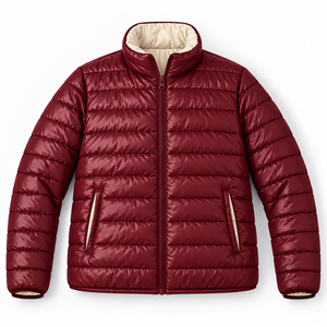 Custom Lightweight Bomber <b>Jacket</b> Stand Reflective Gloss Finish Autumn Outerwear Quilted Shell Warm Lining Side Pockets Front OEM - Product Image 1