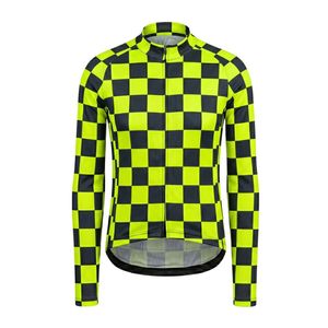 Maillot de cyclisme rayé vert lime de qualité supérieure, manches longues, réfléchissant, respirant, pour vélo de route - Product Image 4