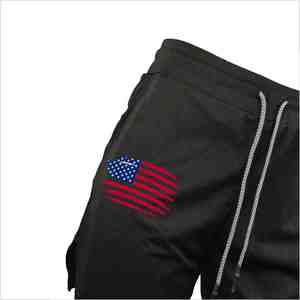 Men's <b>Black</b> Spandex Mid Waist Drawstring Breathable Quick Dry Casual Athletic Shorts - Product Image 6