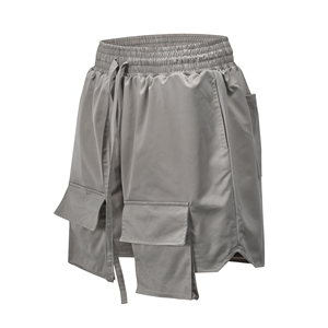 Men's Olive Green <b>Cargo</b> <b>Shorts</b> With Drawstring Waist And Side Pockets Quick Dry Casual Wear - Product Image 6