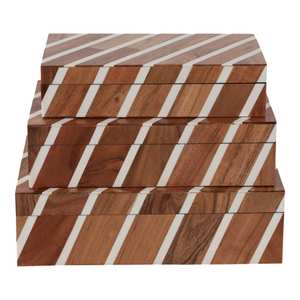 Handmade White Resin Inlay Jewelry <b>Keepsake</b> <b>Box</b> Multi-Purpose Rectangular Lacquerware Storage with T and I Design - Product Image 2