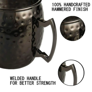 Mug Moscow Mule en cuivre 100% de 550 ml de la marque Indian Home Crafte, avec boîte colorée - Product Image 3