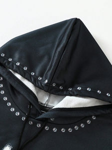 ชุดลำลองผู้ชาย เสื้อฮู้ดและกางเกงขายาวลายตัวอักษรสำหรับฤดูใบไม้ร่วง สีขาว ชุดเซ็ต 2 ชิ้น - Product Image 3