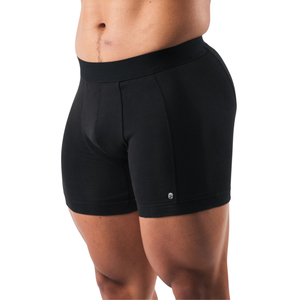 Calzoncillos bóxer negros para hombre, suaves, elásticos, transpirables, ajuste atlético, absorben la humedad, pantalones cortos deportivos para gimnasio - Product Image 3