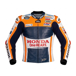 เสื้อแจ็คเก็ตแข่งรถ Joan Mir MotoCP รุ่น Zonda ทำจากหนังวัว/หนังจิงโจ้ ตัดเย็บตามสั่ง เสื้อแจ็คเก็ตหนังสำหรับแข่งรถแบบเจาะรู/เสื้อแจ็คเก็ตป้องกัน - Product Image 1