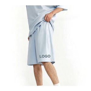 Ensemble deux pièces sport décontracté d'été à séchage rapide, col rond, en soie glacée, t-shirt à manches courtes et short - Product Image 4