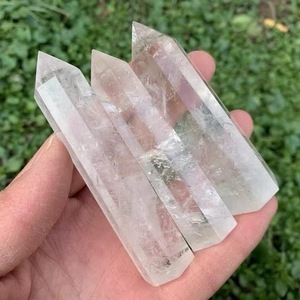 Wholesale Premium Quality Natural Quartz Healing Clear Crystal Point <b>Wand</b> Pencil Tower Obelisk Gemstone Material Polished - Product Image 4
