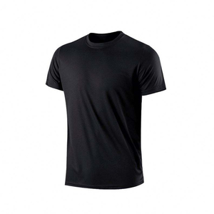 เสื้อยืดออกกำลังกายผู้ชายแฟชั่นสตรีท โพลีเอสเตอร์ผสมอีลาสเทน แห้งเร็ว ระบายอากาศดี  ลายเรียบ ผ้าถัก - Product Image 5