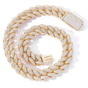 Export Quality High End <b>Iced</b> <b>Out</b> Moissanite Diamond <b>Chain</b> Necklace for Celebrity Inspired Fashion Available for Export Price - Product Image 1