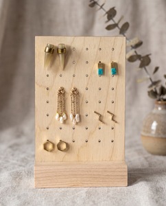 Square Acrylic Eco-friendly Earring Display <b>Stand</b> Jewelry Holder for Studs Hoops & Dangle Earrings Window Display Home Use - Product Image 4
